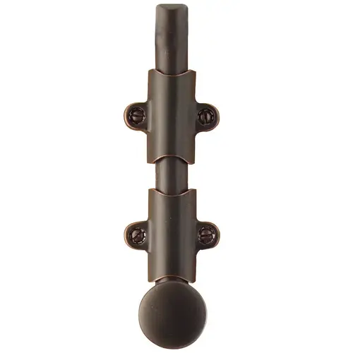 8" Surface Bolt with 3 Strikes Oil Rubbed Bronze Finish 8" Surface Bolt with 3 Strikes Oil Rubbed Bronze Finish