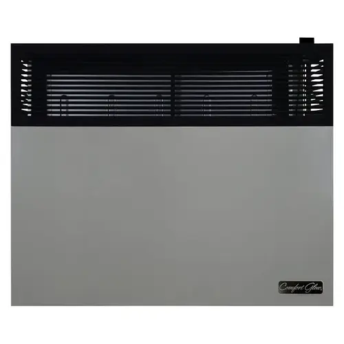 Comfort Glow Direct Vent Wall Heater, LPG, 17,000 Btu/h BTU, 570 sq-ft Heating Area, 70 % Efficiency, Black/Gray
