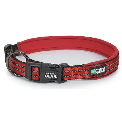 Dog Collar, O-Ring Link, 16 to 83 in L Collar, Nylon, True Red Dog Collar, O-Ring Link, 16 to 83 in L Collar, Nylon, True Red