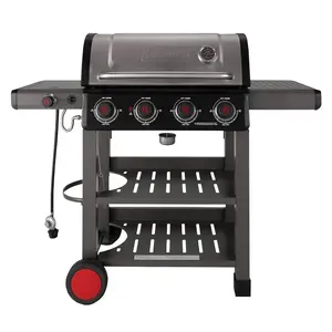 Coleman Cable CO-400BBQ Cookout Barbecue Grill, 36,000 Btu/hr, 4-Burner, 637 sq-in Primary Cooking Surface