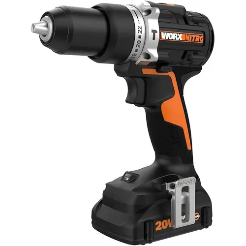 Nitro Cordless Hammer Drill, Battery Included, 20 V, 2 Ah, 1/2 in Chuck, Ratcheting Chuck Nitro Cordless Hammer Drill, Battery Included, 20 V, 2 Ah, 1/2 in Chuck, Ratcheting Chuck