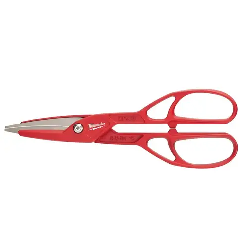 Tinner Snips, 13 in OAL, 3-1/2 in L Cut, Left, Right, Straight Cut, Steel Blade, Contoured Handle Tinner Snips, 13 in OAL, 3-1/2 in L Cut, Left, Right, Straight Cut, Steel Blade, Contoured Handle