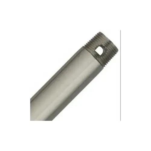 Ceiling Fan Downrod, 3/4 in Dia, 36 in L, Steel, Brushed Nickel