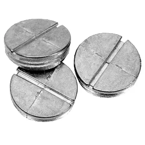 Closure Plug, Metal, Gray, Powder-Coated