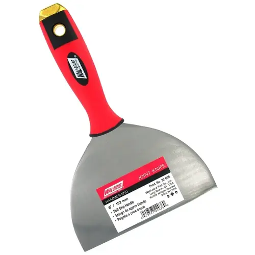 Putty Knife, 6 in W Blade, 9-1/2 in L Blade, HCS Blade, Flexible Blade, Soft-Grip Handle Putty Knife, 6 in W Blade, 9-1/2 in L Blade, HCS Blade, Flexible Blade, Soft-Grip Handle