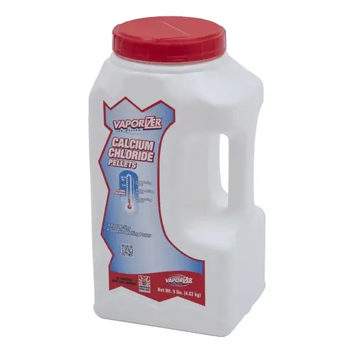 Calcium Chloride Pellet, Solid, White, 9 lb, Jug Calcium Chloride Pellet, Solid, White, 9 lb, Jug