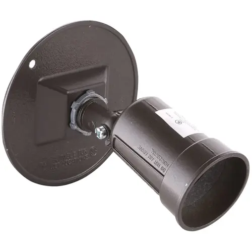 Weatherproof Combination Lampholder/Cover for Par 38 Lamps, Bronze, 4 In. Round