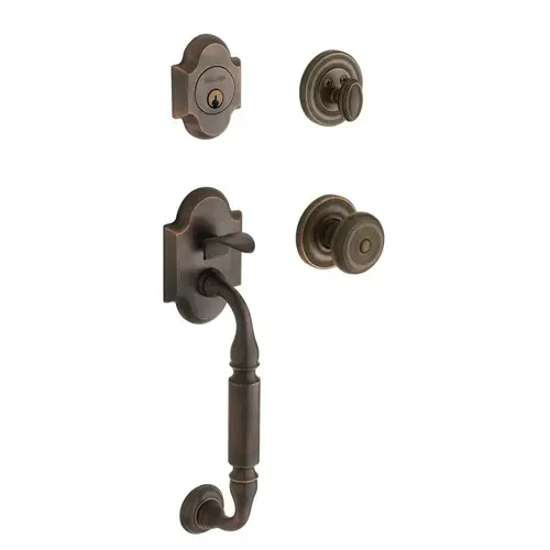 Canterbury Sectional Tubular Single Cylinder Handleset Distressed Oil Rubbed Bronze Finish Canterbury Sectional Tubular Single Cylinder Handleset Distressed Oil Rubbed Bronze Finish