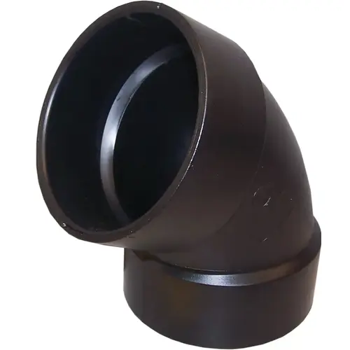 6792604 1/6 Bend Pipe Elbow, 4 in, Hub, 60 deg Angle, ABS, Black 6792604 1/6 Bend Pipe Elbow, 4 in, Hub, 60 deg Angle, ABS, Black