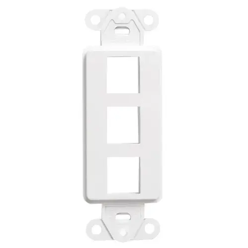41642-00W Wallplate Insert, 2-39/64 in L, 1.29 in W, 2 -Gang, Plastic, White 41642-00W Wallplate Insert, 2-39/64 in L, 1.29 in W, 2 -Gang, Plastic, White