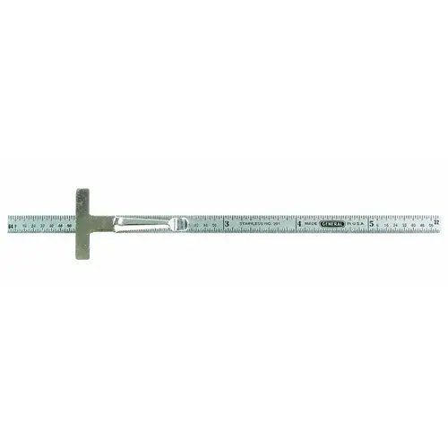 Precision Measuring Ruler, SAE Graduation, Stainless Steel, Black, 1/4 in W Precision Measuring Ruler, SAE Graduation, Stainless Steel, Black, 1/4 in W