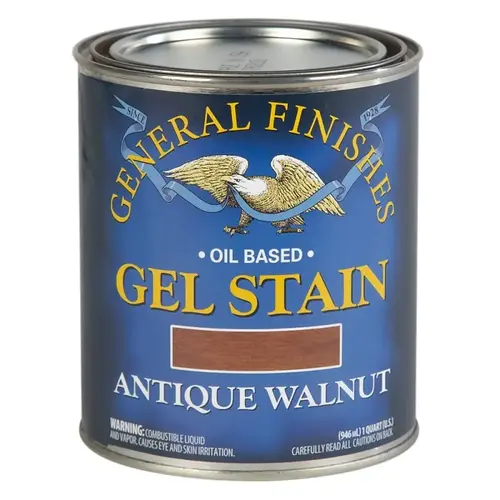 Stain, Antique Walnut, Gel, Liquid, 1 qt, Can Stain, Antique Walnut, Gel, Liquid, 1 qt, Can
