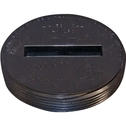 Countersunk Plug, 3 in, MNPT, ABS, Black, SCH 40 Schedule Countersunk Plug, 3 in, MNPT, ABS, Black, SCH 40 Schedule