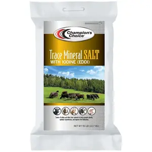 Cargill, Inc 110010600 Champion's Choice Livestock Iodized Salt, 50 lb Bag