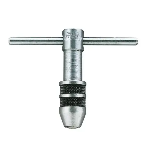 Tap Wrench, 2-1/4 in L, Steel, T-Shaped Handle