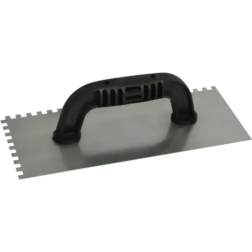 Trowel, 11 in L, 4-1/2 in W, Square Notch Trowel, 11 in L, 4-1/2 in W, Square Notch