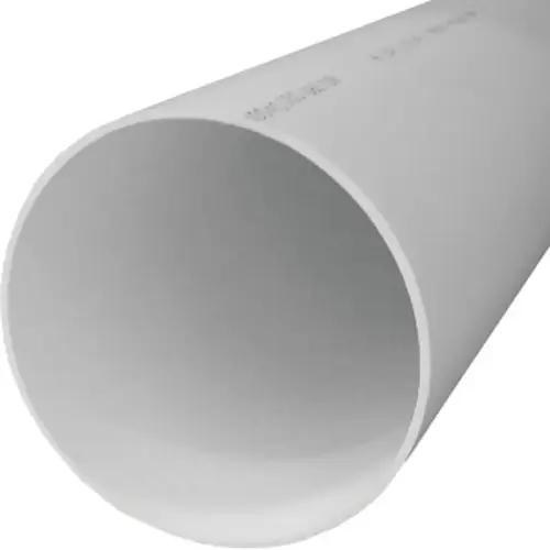 JM Eagle Pipe, 6 in, 10 ft L, Solvent Weld, PVC, White JM Eagle Pipe, 6 in, 10 ft L, Solvent Weld, PVC, White