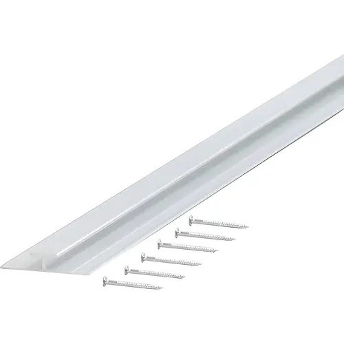 Divider Moulding with Nail, 96 in L, Aluminum, Silver, Anodized