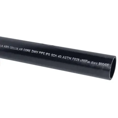 Cellular Core Pipe Plain, 4 in, 20 ft L, Black Cellular Core Pipe Plain, 4 in, 20 ft L, Black