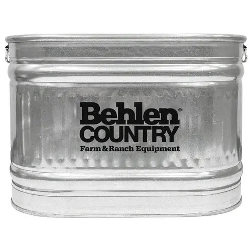 Utility Tank with Handle, 55 gal, Steel, Galvanized