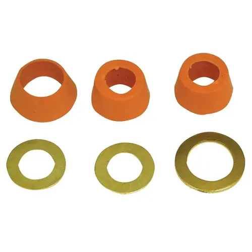Cone Washer, 3/8, 1/2 in Dia, Rubber, Orange Cone Washer, 3/8, 1/2 in Dia, Rubber, Orange