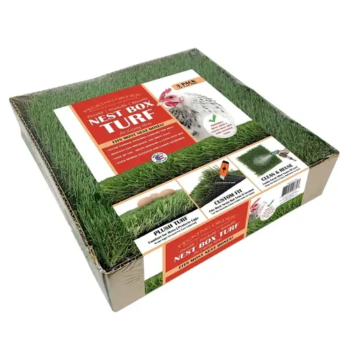 Chicken Nest Box Turf Pad, Polyethylene, Green Chicken Nest Box Turf Pad, Polyethylene, Green