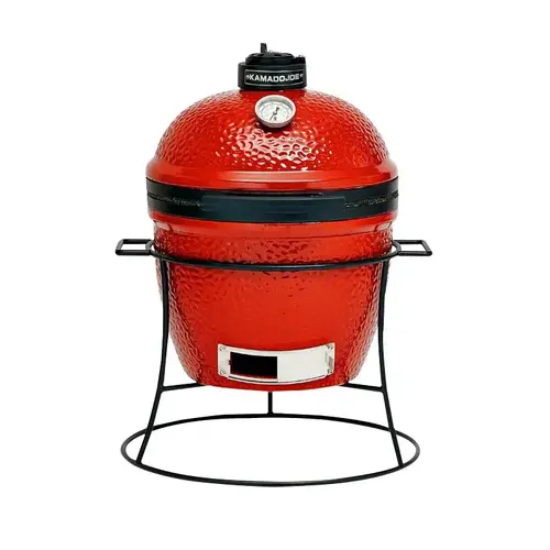 Kamado Grill and Smoker 13.5" Joe Jr. Charcoal Red Red