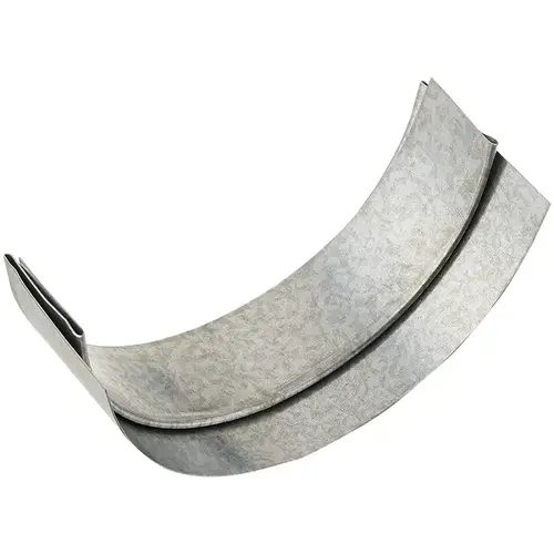 Gutter Slip Connector, Half Round, Galvanized, 5-In. Gray