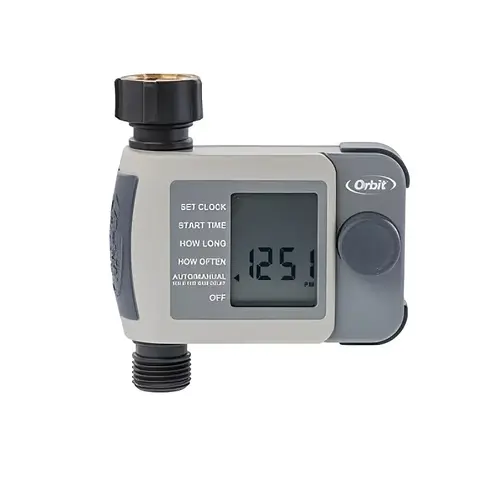 Programmable Sprinkler Timer, 1-Zone, 1-Program, Digital Display, Green Programmable Sprinkler Timer, 1-Zone, 1-Program, Digital Display, Green