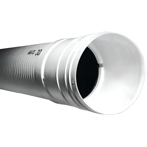3 In. X 10 Ft. HDPE Solid Sewage & Drainage Pipe White