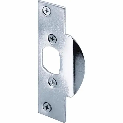 Latch Strike Plate Defender Security 4.25" H X 1.125" L Chrome Silver Steel Chrome Latch Strike Plate Defender Security 4.25" H X 1.125" L Chrome Silver Steel Chrome