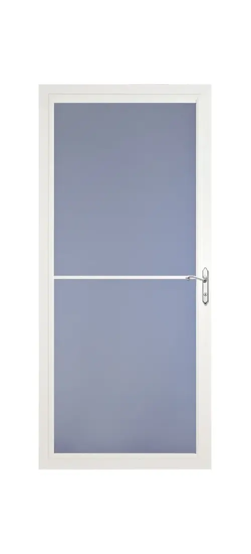 LARSON 35652032 Retractable Screen Away Storm Door, White, 36 x 81