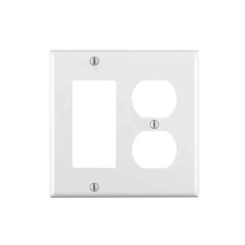 Wall Plate White 2 gang Thermoset Plastic Receptacle White Wall Plate White 2 gang Thermoset Plastic Receptacle White