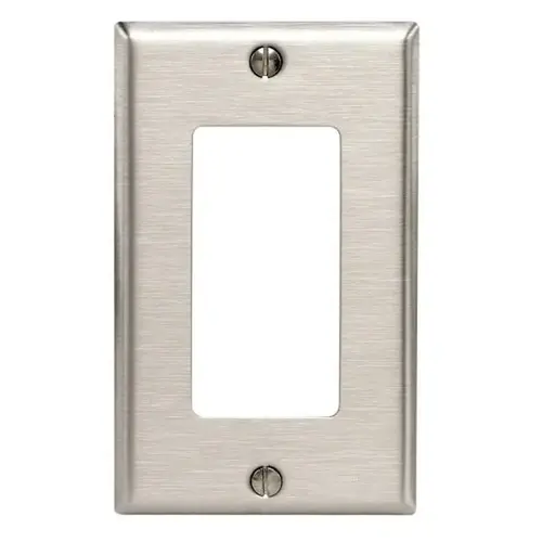 Wall Plate Silver 1 gang Stainless Steel GFCI/Rocker Silver Wall Plate Silver 1 gang Stainless Steel GFCI/Rocker Silver
