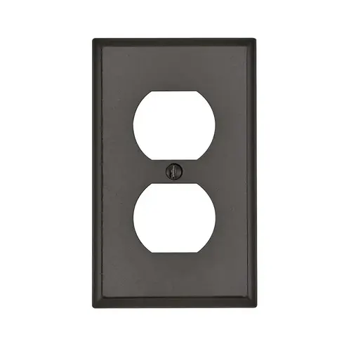 Wall Plate Brown 1 gang Thermoset Plastic Duplex Outlet Brown - pack of 25 Wall Plate Brown 1 gang Thermoset Plastic Duplex Outlet Brown - pack of 25