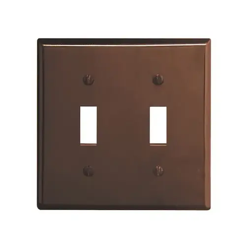 Wall Plate Brown 2 gang Thermoset Plastic Toggle Brown Wall Plate Brown 2 gang Thermoset Plastic Toggle Brown