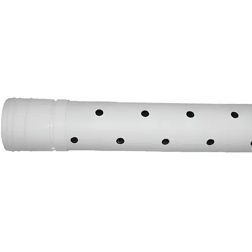 3 In. X 10 Ft. HDPE Perforated Sewage & Drainage Pipe White