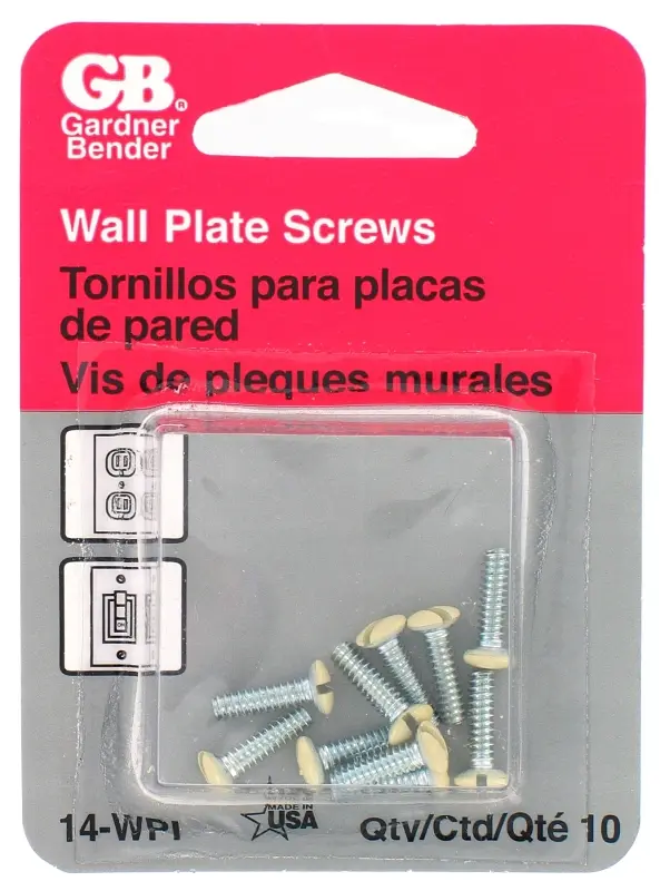 Gardner Bender Screw Kit 1/2 in L Flat Head Ivory - pack of 10 14-WPI