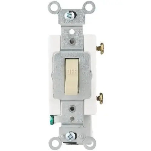AC Quiet Switch 20 amps Single Pole Toggle Ivory Ivory AC Quiet Switch 20 amps Single Pole Toggle Ivory Ivory