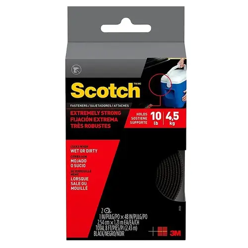 Extreme Fasteners, Black, 1 In. x 4 Ft. Extreme Fasteners, Black, 1 In. x 4 Ft.