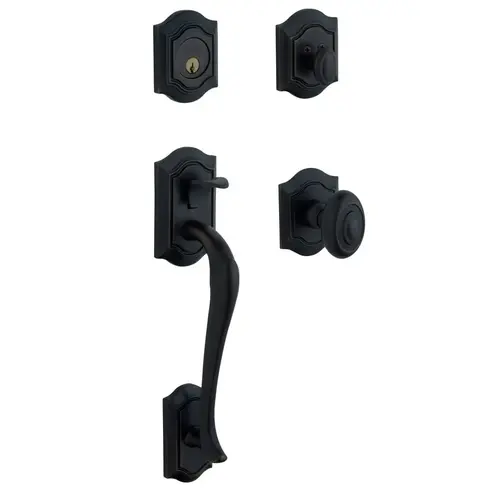 Bethpage Sectional Tubular Full Dummy Handleset Satin Black Finish Bethpage Sectional Tubular Full Dummy Handleset Satin Black Finish
