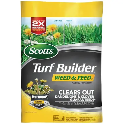 Turf Builder Weed and Feed Fertilizer, 33.95 lb Bag, Granular Gray/Tan