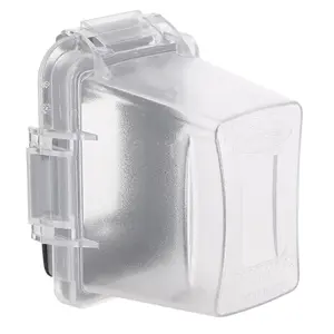 TAYMAC MM720C 1-Gang Horizontal or Vertical Weatherproof Jumbo Extra Duty In-Use Cover, Clear