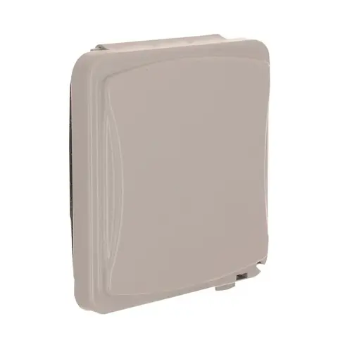 Receptacle Box Cover Rectangle Plastic 2 gang For Protection from Weather Gray Receptacle Box Cover Rectangle Plastic 2 gang For Protection from Weather Gray