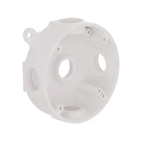 Outlet Box 13-9/16 cu in Round Plastic 1 gang White White