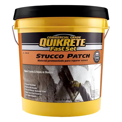 Stucco Patch FastSet 20 lb Indoor and Outdoor Gray Stucco Patch FastSet 20 lb Indoor and Outdoor Gray