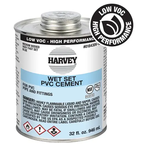 Medium-Bodied Fast Set Cement, 32 oz Can, Liquid, Blue Medium-Bodied Fast Set Cement, 32 oz Can, Liquid, Blue