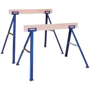 Trojan TS27 Folding Sawhorse 27" H Adjustable 1000 lb. cap. 1 Blue