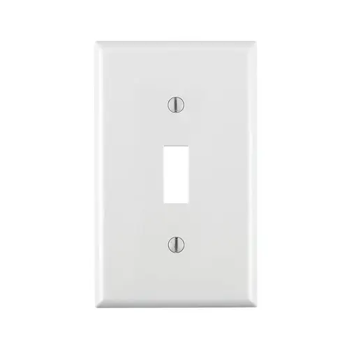 Wall Plate White 1 gang Thermoplastic Nylon Toggle White Wall Plate White 1 gang Thermoplastic Nylon Toggle White