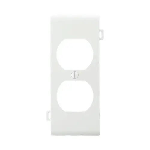 Wall Plate White 1 gang Thermoplastic Nylon Duplex Outlet White Wall Plate White 1 gang Thermoplastic Nylon Duplex Outlet White
